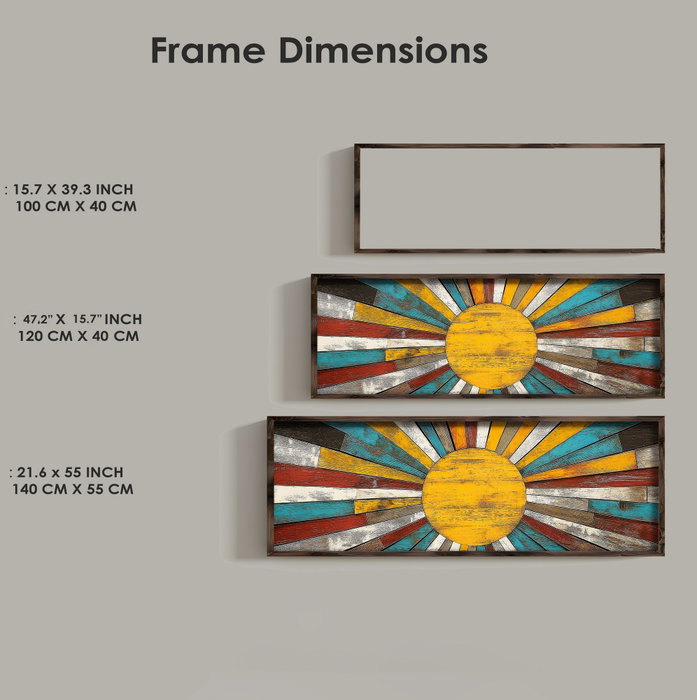 Wallity Pintura Decorativa EMR017 Multicolor en MDF con Marco